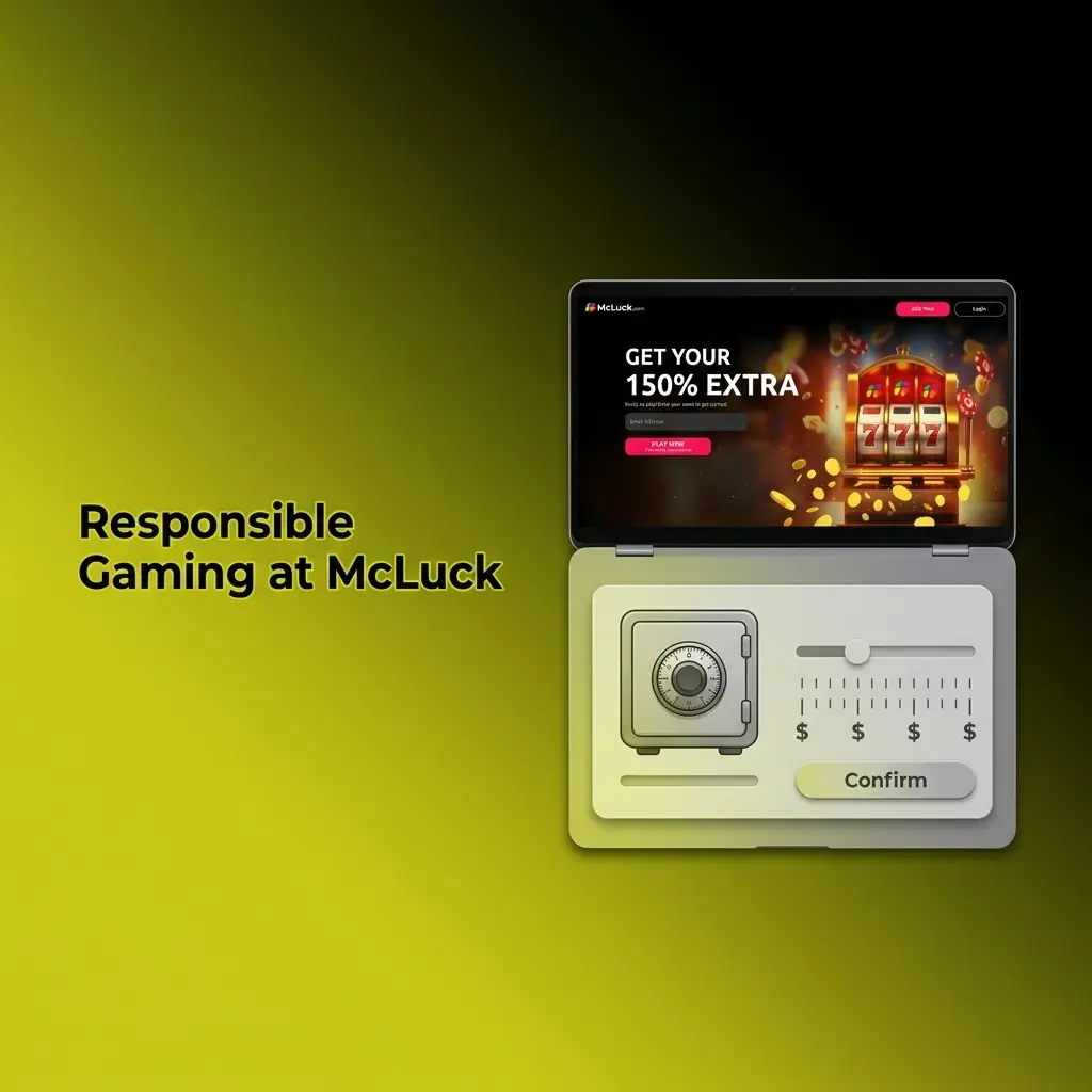 McLuck responsible gaming tools including deposit limits, self-exclusion, session reminders, and NCPG support links for US players